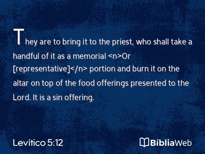 Levítico 5:12 em imagem para compartilhar