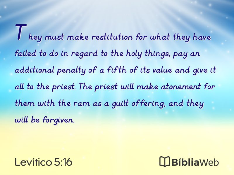 Levítico 5:16 em imagem para compartilhar