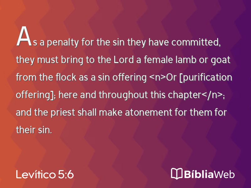 Levítico 5:6 em imagem para compartilhar