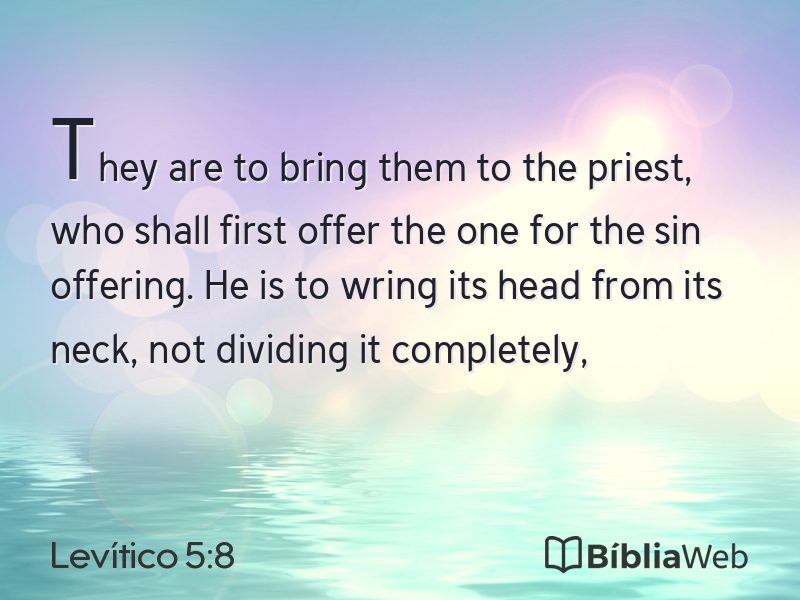 Levítico 5:8 em imagem para compartilhar