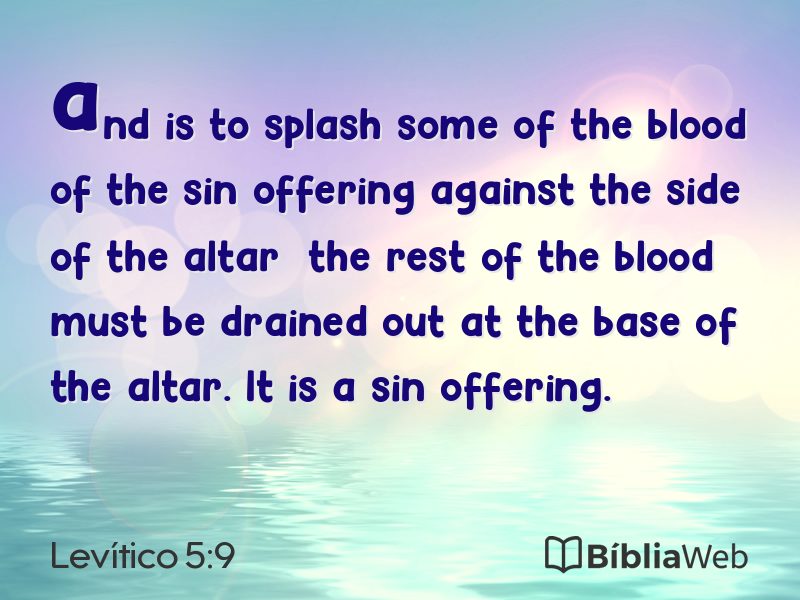 Levítico 5:9 em imagem para compartilhar