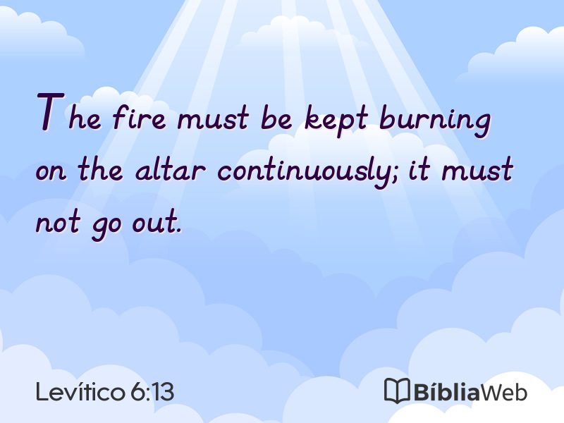 Levítico 6:13 em imagem para compartilhar