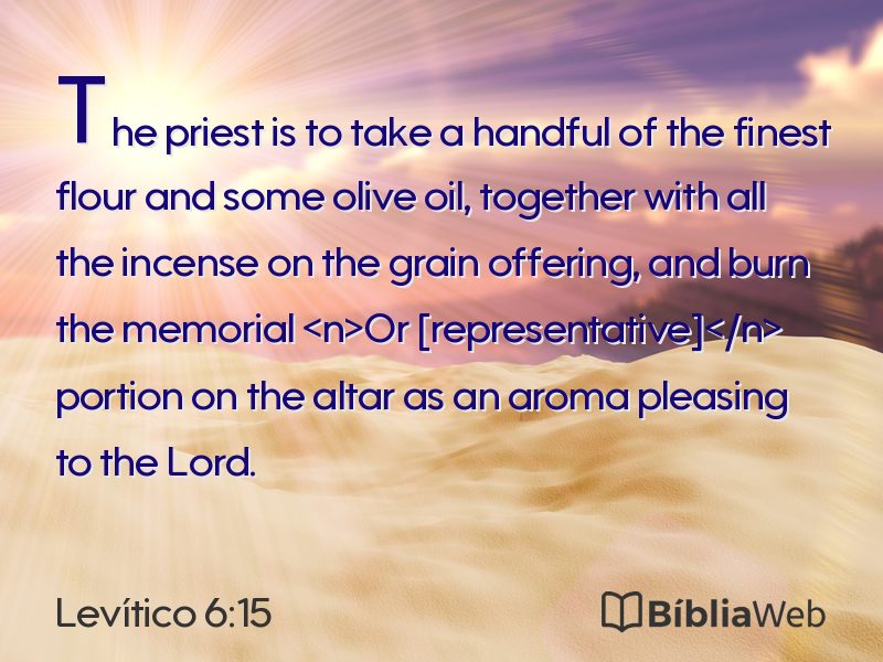 Levítico 6:15 em imagem para compartilhar