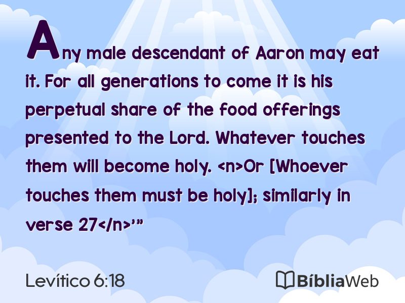 Levítico 6:18 em imagem para compartilhar