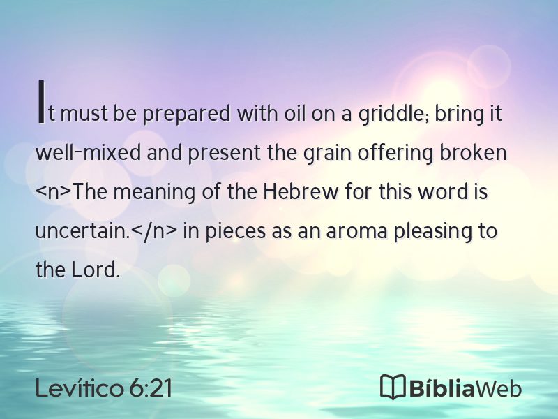 Levítico 6:21 em imagem para compartilhar