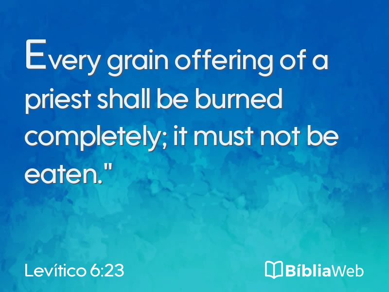 Levítico 6:23 em imagem para compartilhar