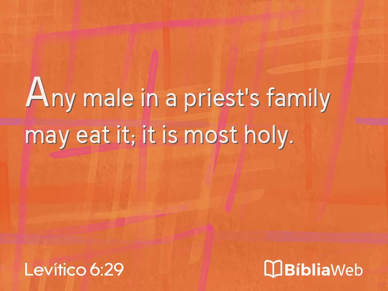 Levítico 6:29 em imagem para compartilhar