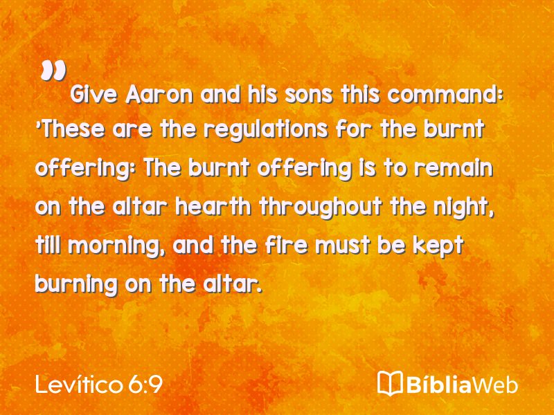 Levítico 6:9 em imagem para compartilhar