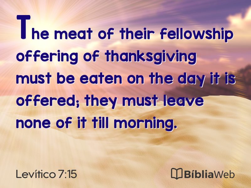 Levítico 7:15 em imagem para compartilhar