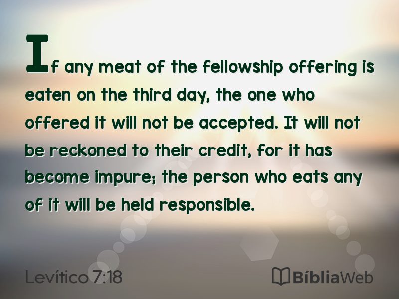 Levítico 7:18 em imagem para compartilhar
