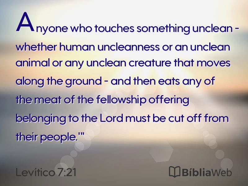 Levítico 7:21 em imagem para compartilhar
