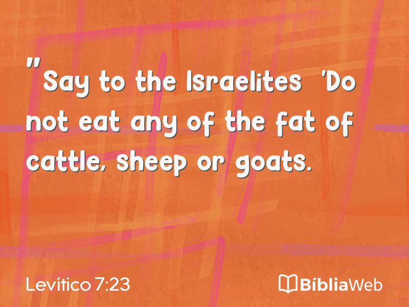 Levítico 7:23 em imagem para compartilhar