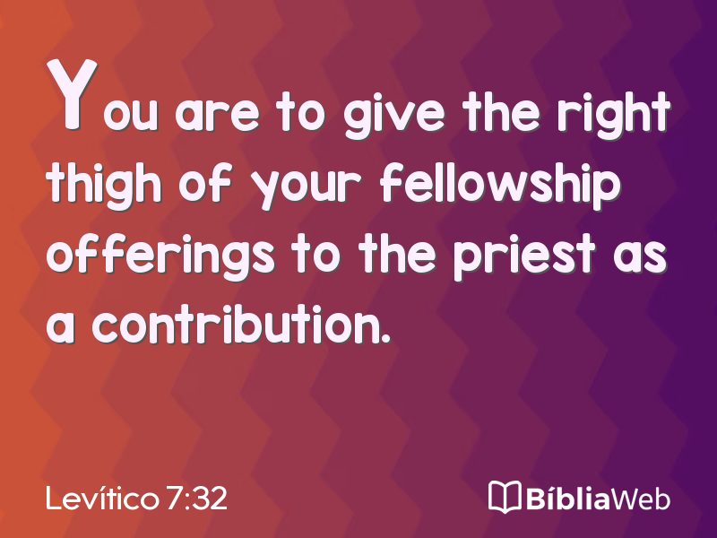 Levítico 7:32 em imagem para compartilhar