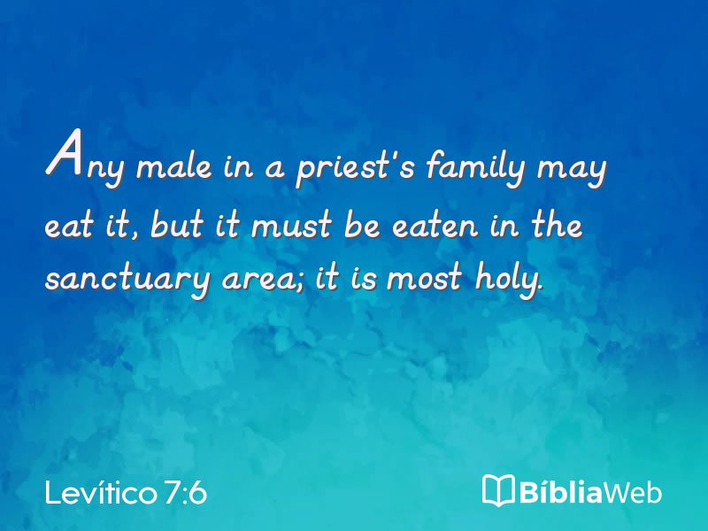 Levítico 7:6 em imagem para compartilhar