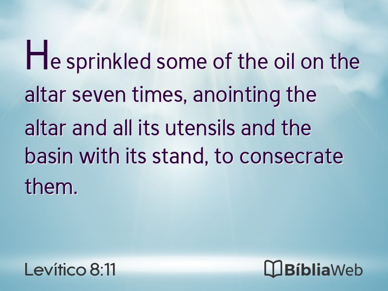 Levítico 8:11 em imagem para compartilhar