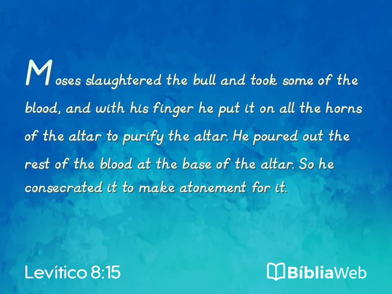 Levítico 8:15 em imagem para compartilhar
