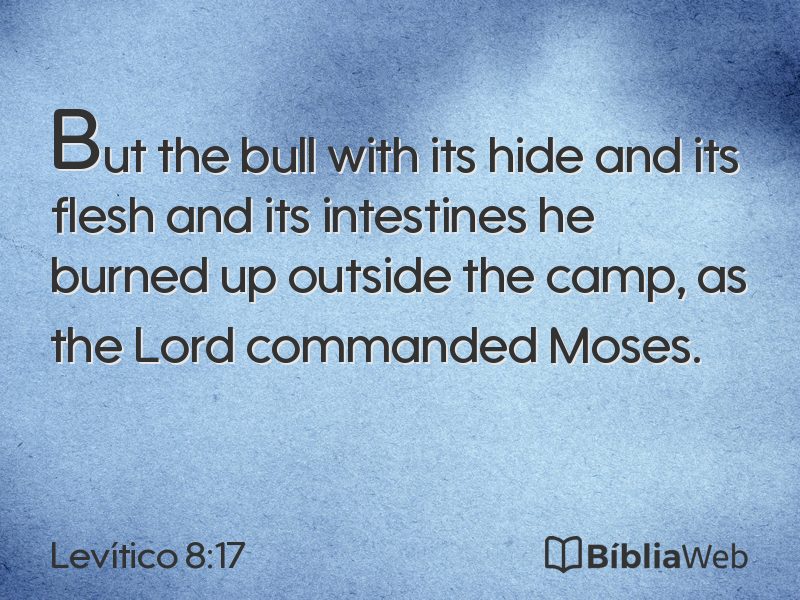Levítico 8:17 em imagem para compartilhar