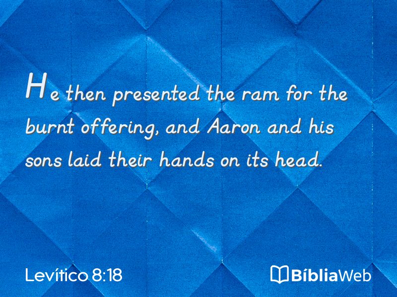 Levítico 8:18 em imagem para compartilhar