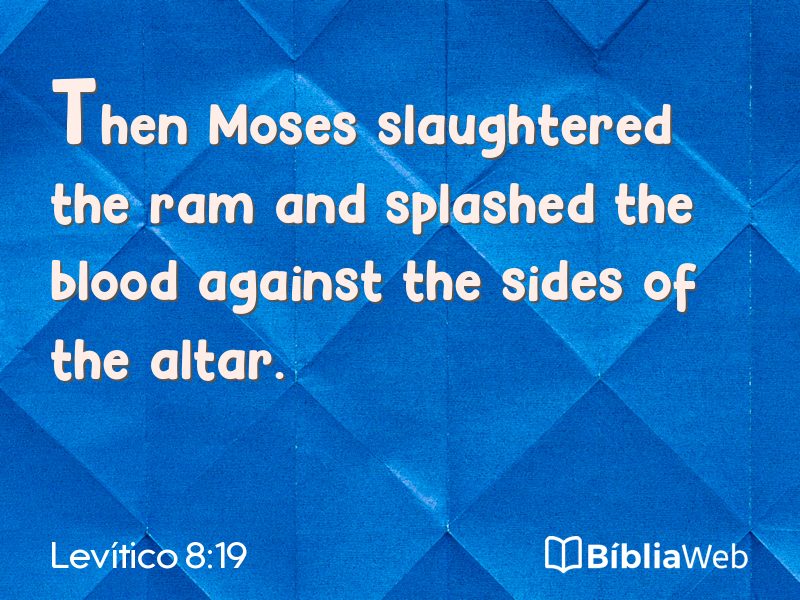 Levítico 8:19 em imagem para compartilhar