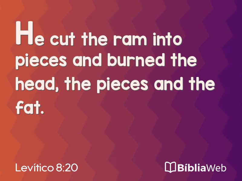 Levítico 8:20 em imagem para compartilhar