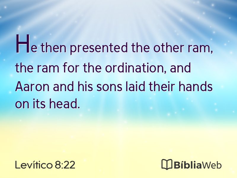Levítico 8:22 em imagem para compartilhar