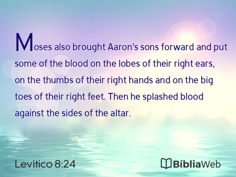 Levítico 8:24 em imagem para compartilhar