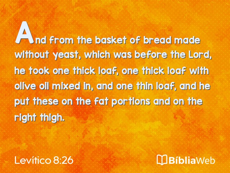 Levítico 8:26 em imagem para compartilhar