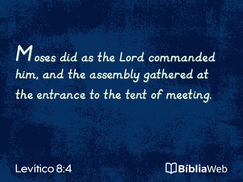 Levítico 8:4 em imagem para compartilhar