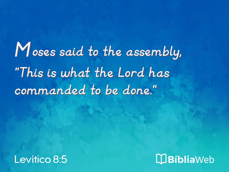 Levítico 8:5 em imagem para compartilhar