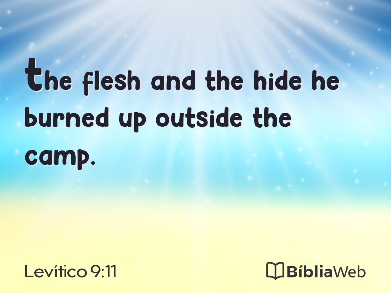 Levítico 9:11 em imagem para compartilhar