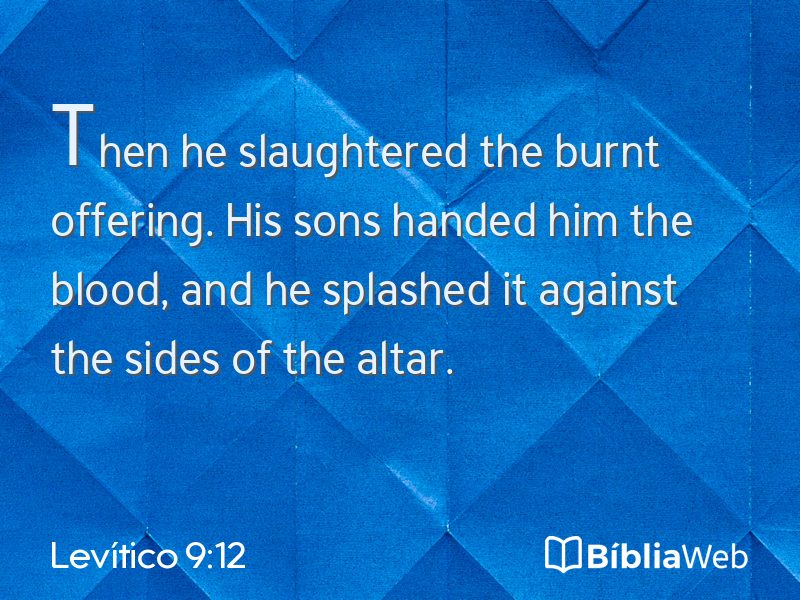 Levítico 9:12 em imagem para compartilhar