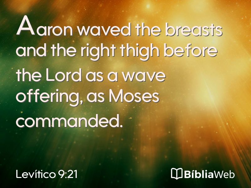 Levítico 9:21 em imagem para compartilhar