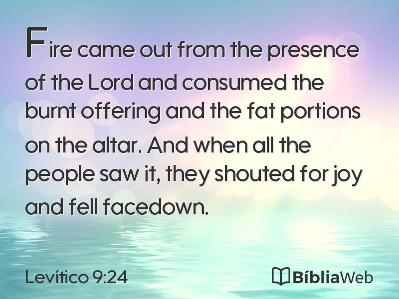 Levítico 9:24 em imagem para compartilhar