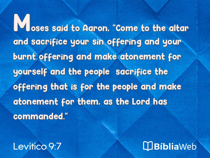 Levítico 9:7 em imagem para compartilhar