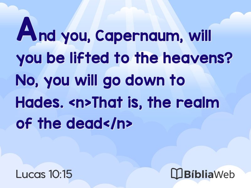 Lucas 10:15 em imagem para compartilhar