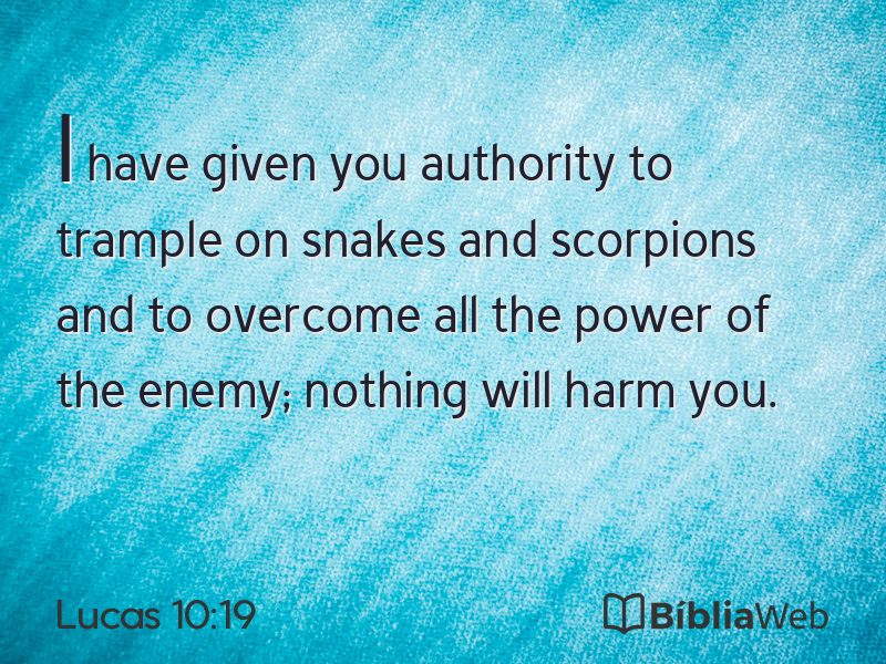 Lucas 10:19 em imagem para compartilhar