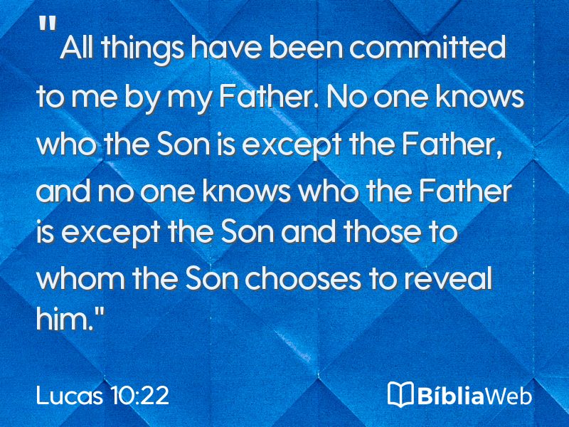 Lucas 10:22 em imagem para compartilhar