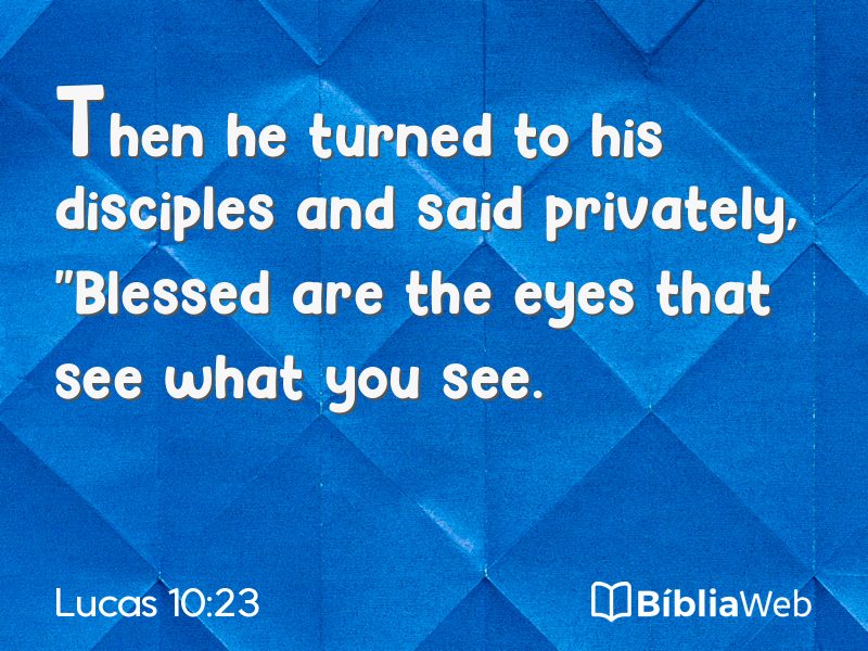 Lucas 10:23 em imagem para compartilhar