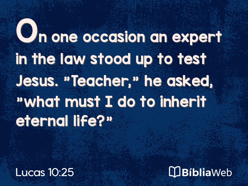 Lucas 10:25 em imagem para compartilhar