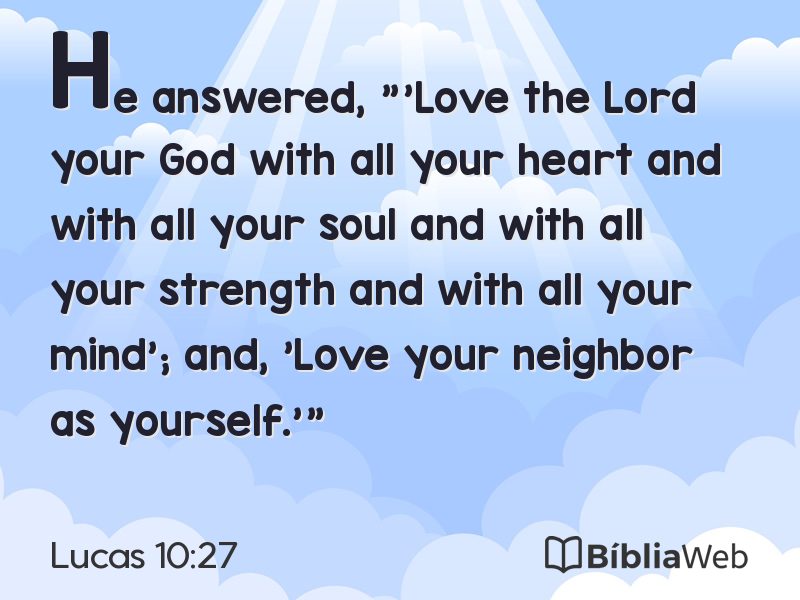 Lucas 10:27 em imagem para compartilhar