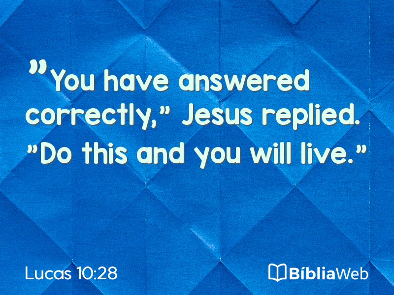 Lucas 10:28 em imagem para compartilhar
