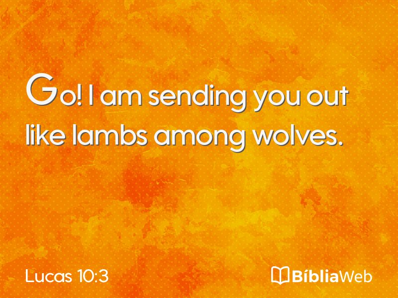 Lucas 10:3 em imagem para compartilhar