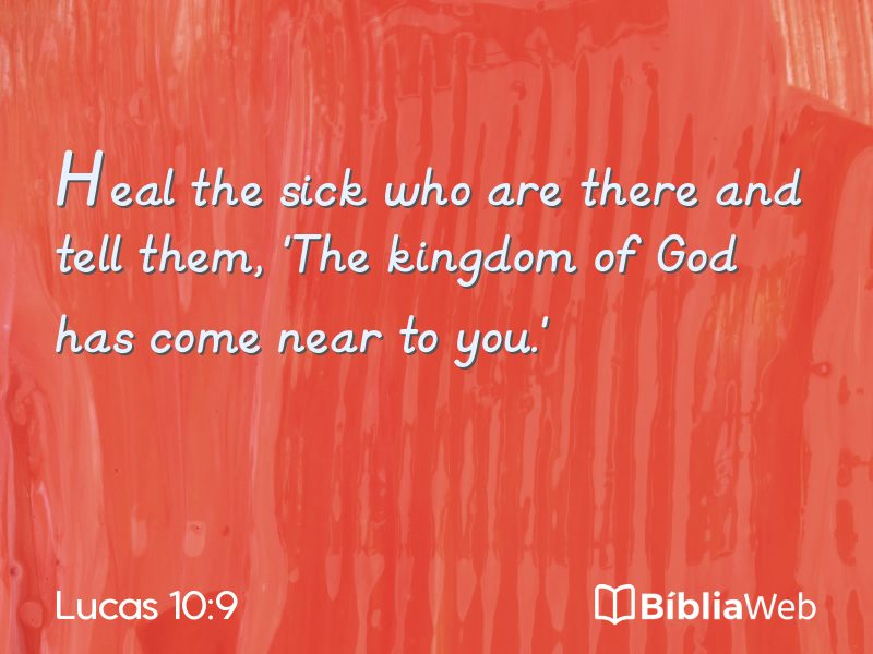 Lucas 10:9 em imagem para compartilhar