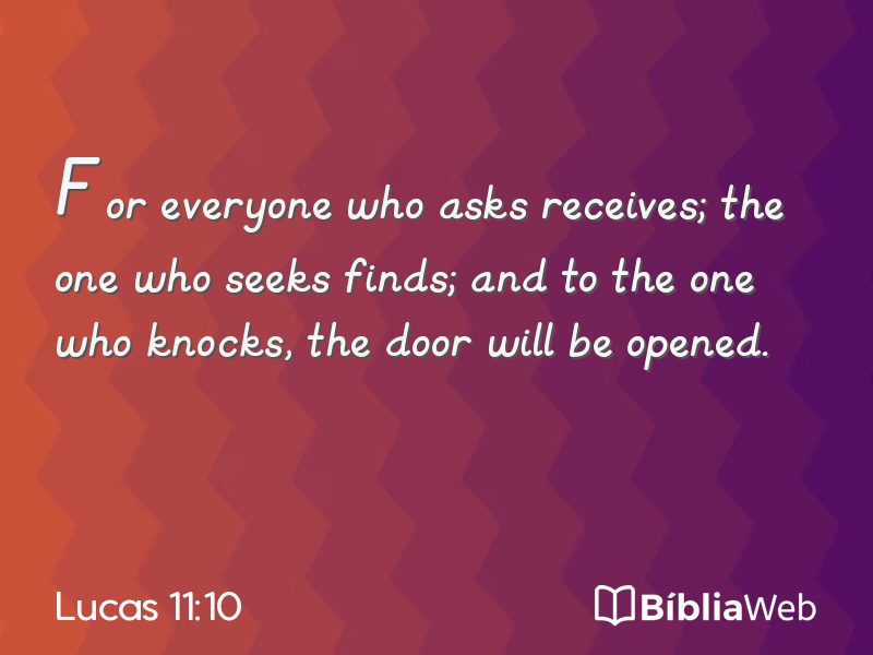 Lucas 11:10 em imagem para compartilhar