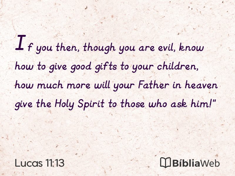 Lucas 11:13 em imagem para compartilhar