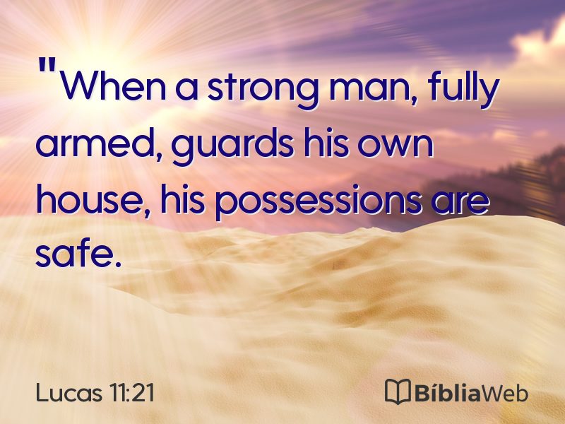 Lucas 11:21 em imagem para compartilhar