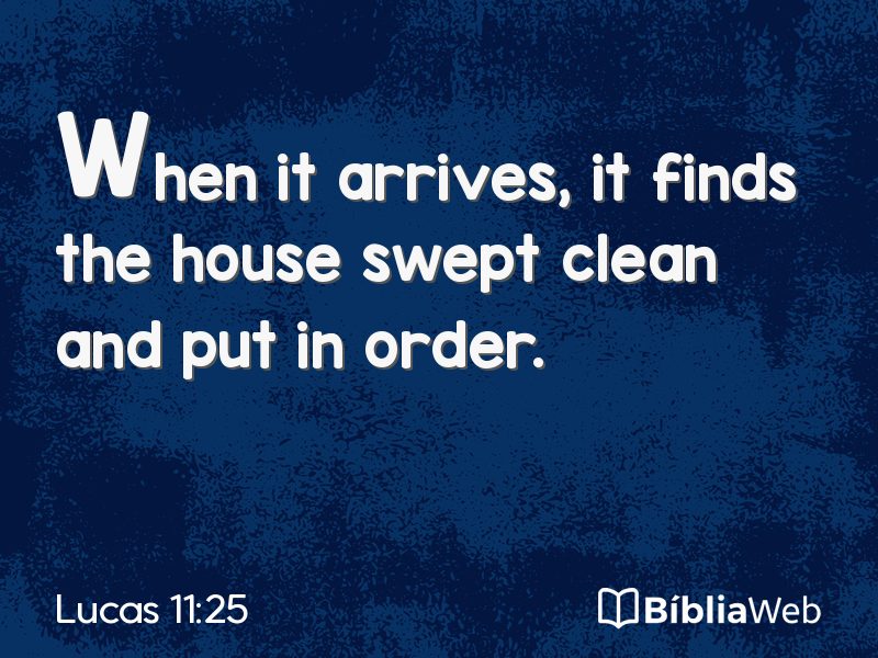 Lucas 11:25 em imagem para compartilhar