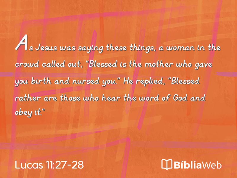 Lucas 11:27-28 em imagem para compartilhar