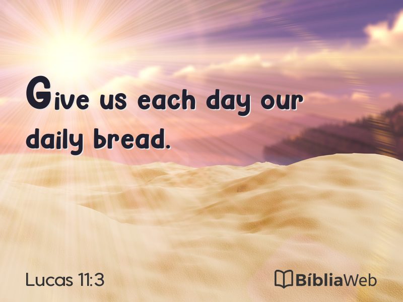 Lucas 11:3 em imagem para compartilhar