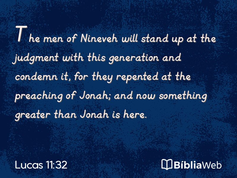 Lucas 11:32 em imagem para compartilhar